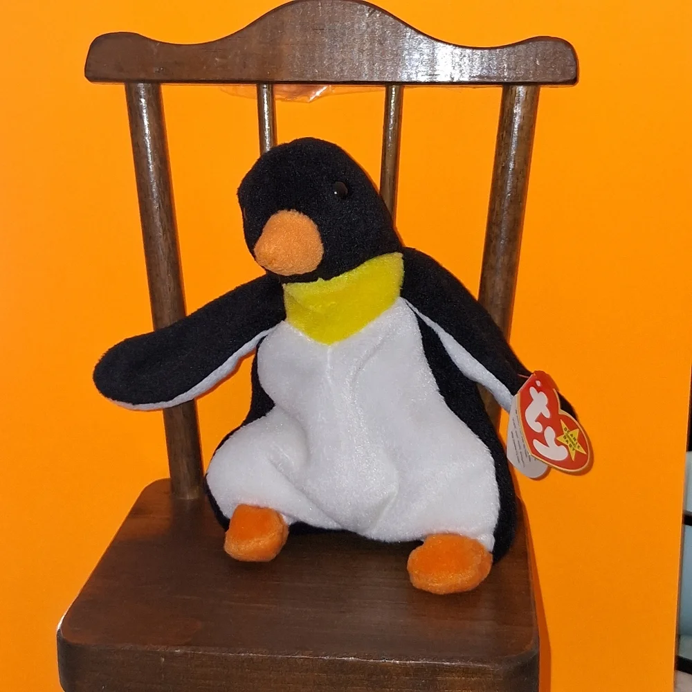 EXTREMELY RARE RETIRED 1995 TY BEANIE BABY WADDLE WITH PVC PELLETS/TAG ERRORS.